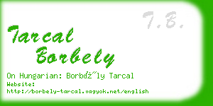 tarcal borbely business card
